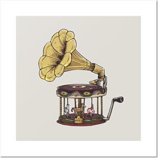 Carousel Gramophone Posters and Art